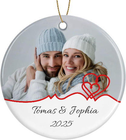 Personalized Christmas Ornaments, Custom Photo & Text 2025 Christmas Tree Ornament, Ideal for Xmas