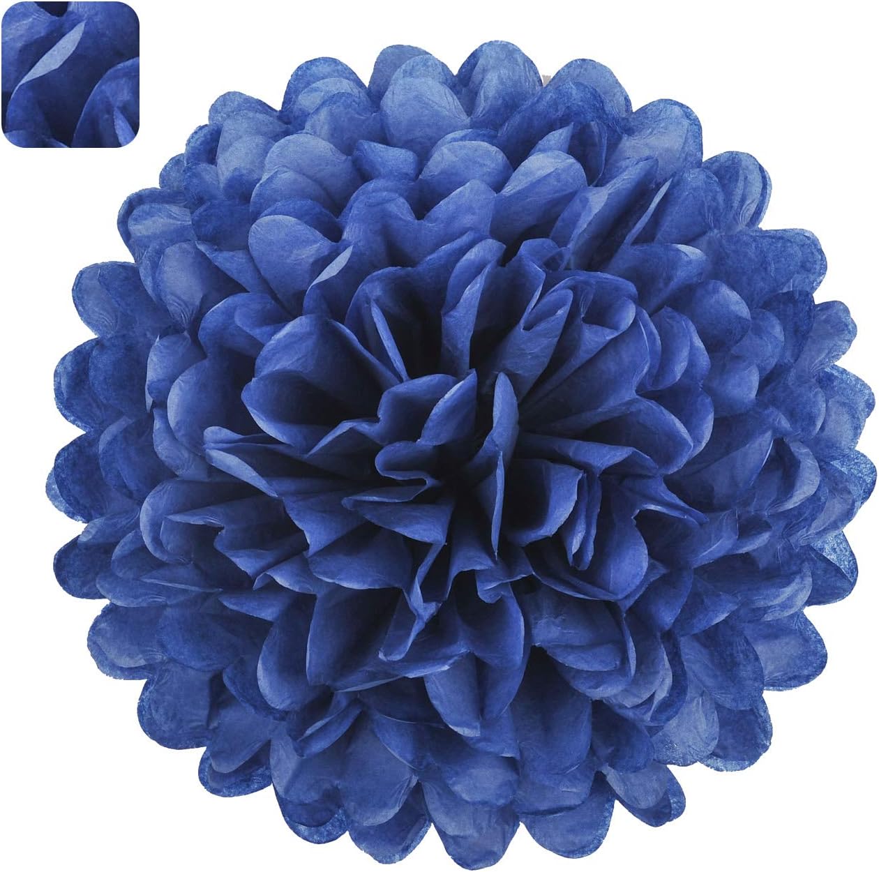 MISU 10" Navy Blue Tissue Pom Poms DIY Tissue Paper Flowers for Birthday Wedding Baby Shower Tea