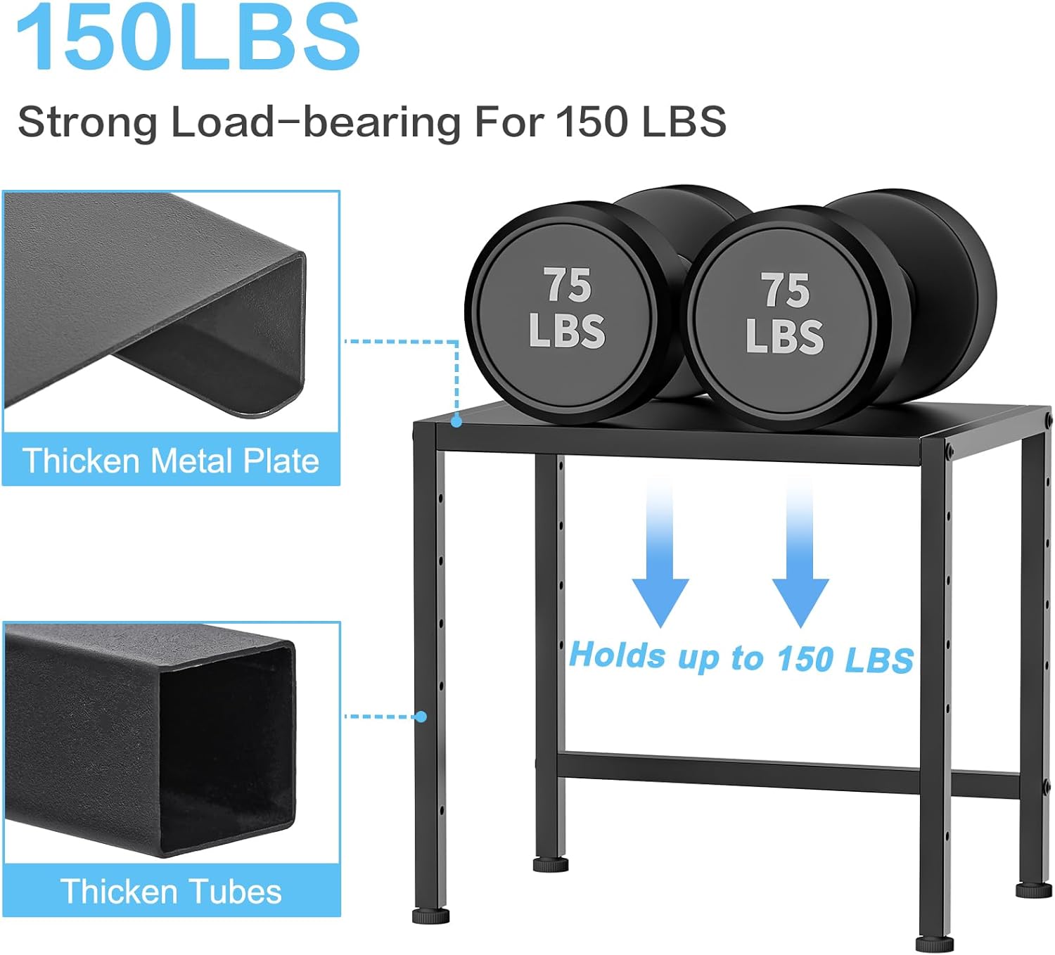 17.3 Inches Metal Storage Shelves,150LBS Heavy Duty Shelving Units and Storage For Small