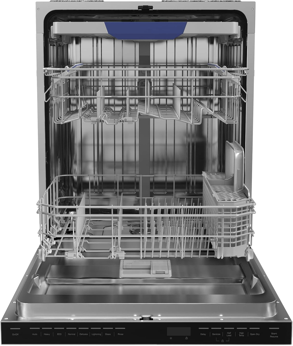 Empava 24 Inch Built-in Dishwasher, Stainless Steel Tub 15 Place Settings, 8 Wash Cycles, Top