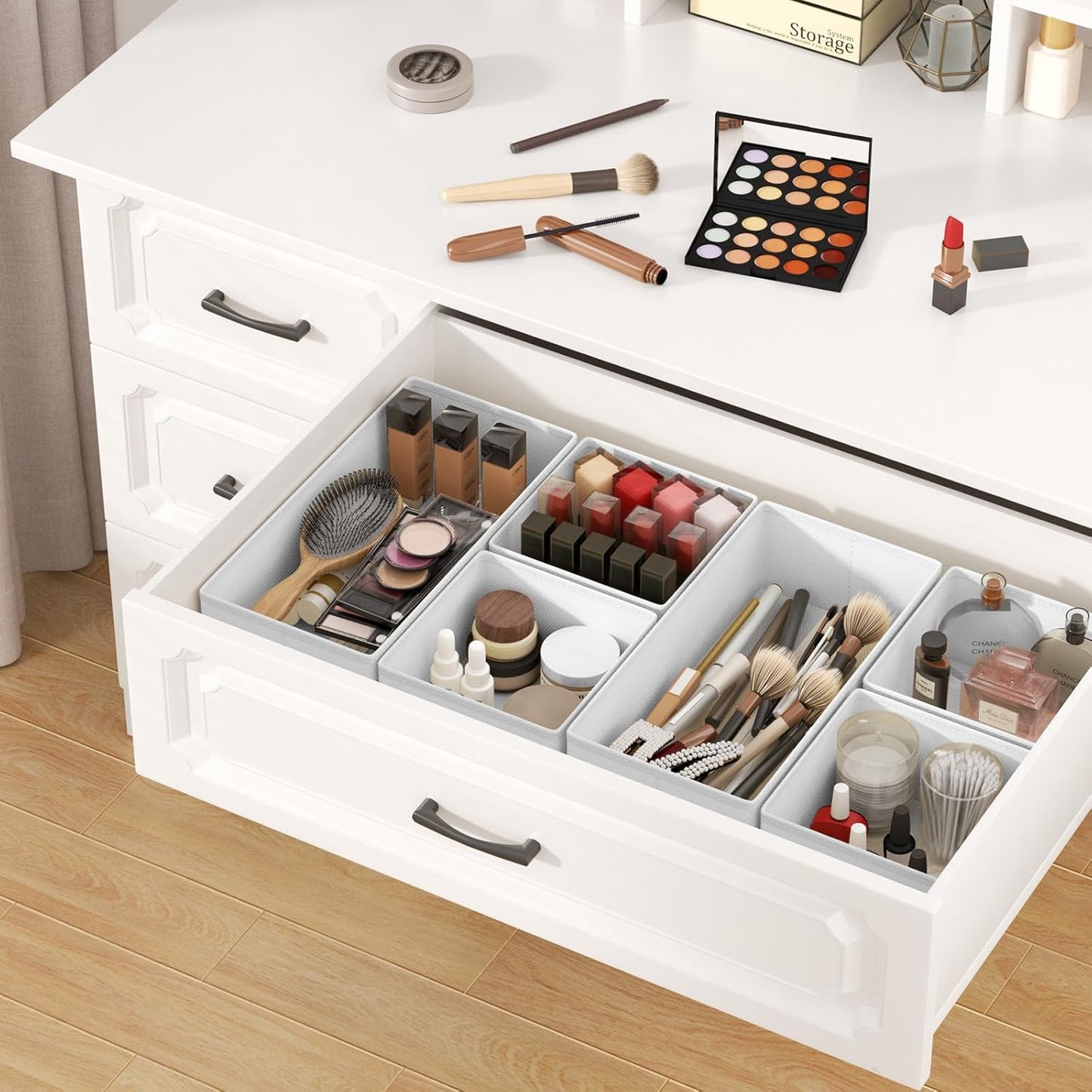DIMJ Drawer Organizer Clothes 24 Pack - Foldable Baby Organizers and Storage & Dresser Organizer