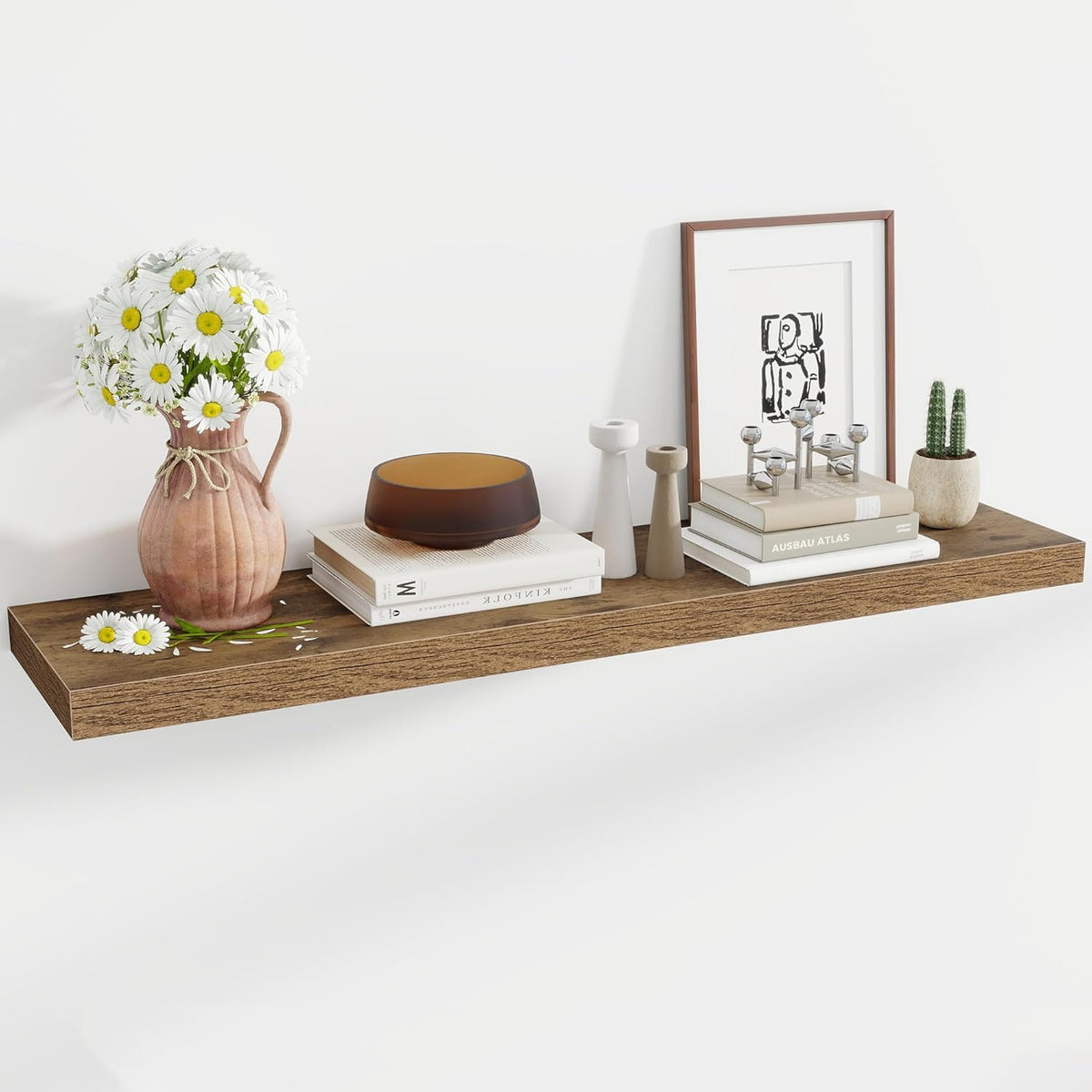 48 Inch Floating Shelves, 12 Inch Deep Floating Shelves for Wall, Floating Shelf with Invisible