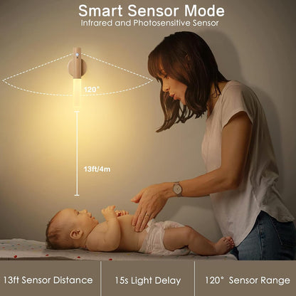 Montford Battery Operated Wall Sconces, Motion Sensor Night Light Magnetic Wall Light Rechargeable