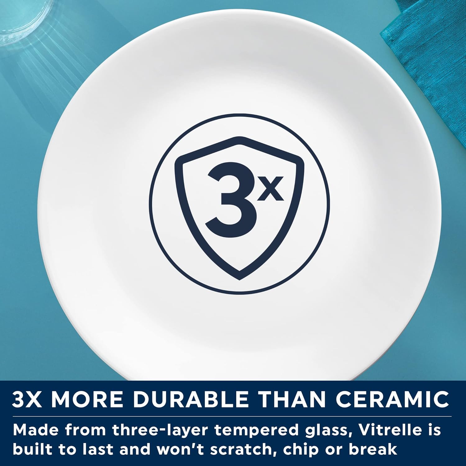 Corelle Vitrelle 4-Pieces 18-Oz Soup/Cereal Bowls Chip & Crack Resistant Glass Dinnerware Set