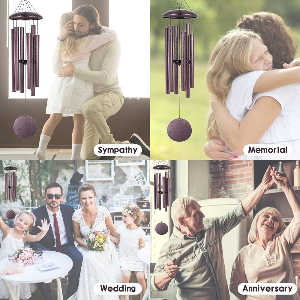 ASTARIN Wind Chimes, 36 Inch Large Metal Outdoor Chimes with 6 Tubes, Deep Tone, Tuned for Garden