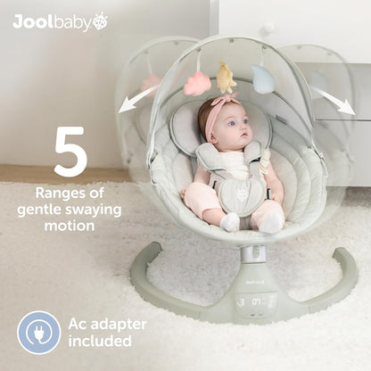 Jool Baby Nova Swing for Newborns - Electric Motorized Infant Swing, Bluetooth Music, 10 Preset