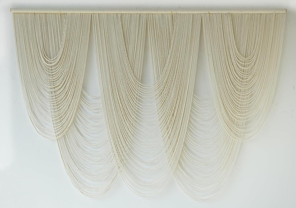 Macrame Wall Hanging Large Macrame Wall Decor Yarn Art 57" W x 41" L For Headboard Bedroom Living