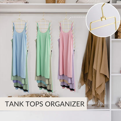 ZEDODIER 3 Pack Tank Top Hanger, Space Saving Bra Hangers, Non-Slip Hanging Sport Bras Holder