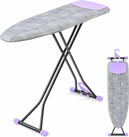 APEXCHASER Ironing Board with Iron Rest, Compact and Space Saver Iron Board, Extra Thick Cover