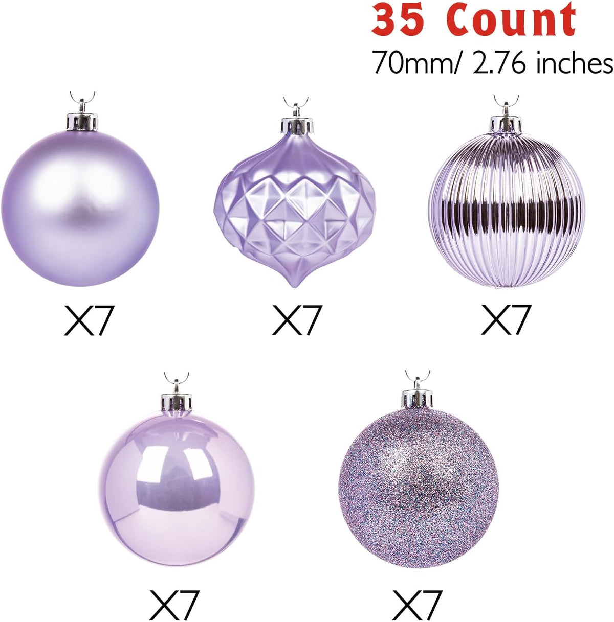 Every Day is Christmas Ornaments, Shatterproof Christmas Tree Ornament Set, Christmas Balls