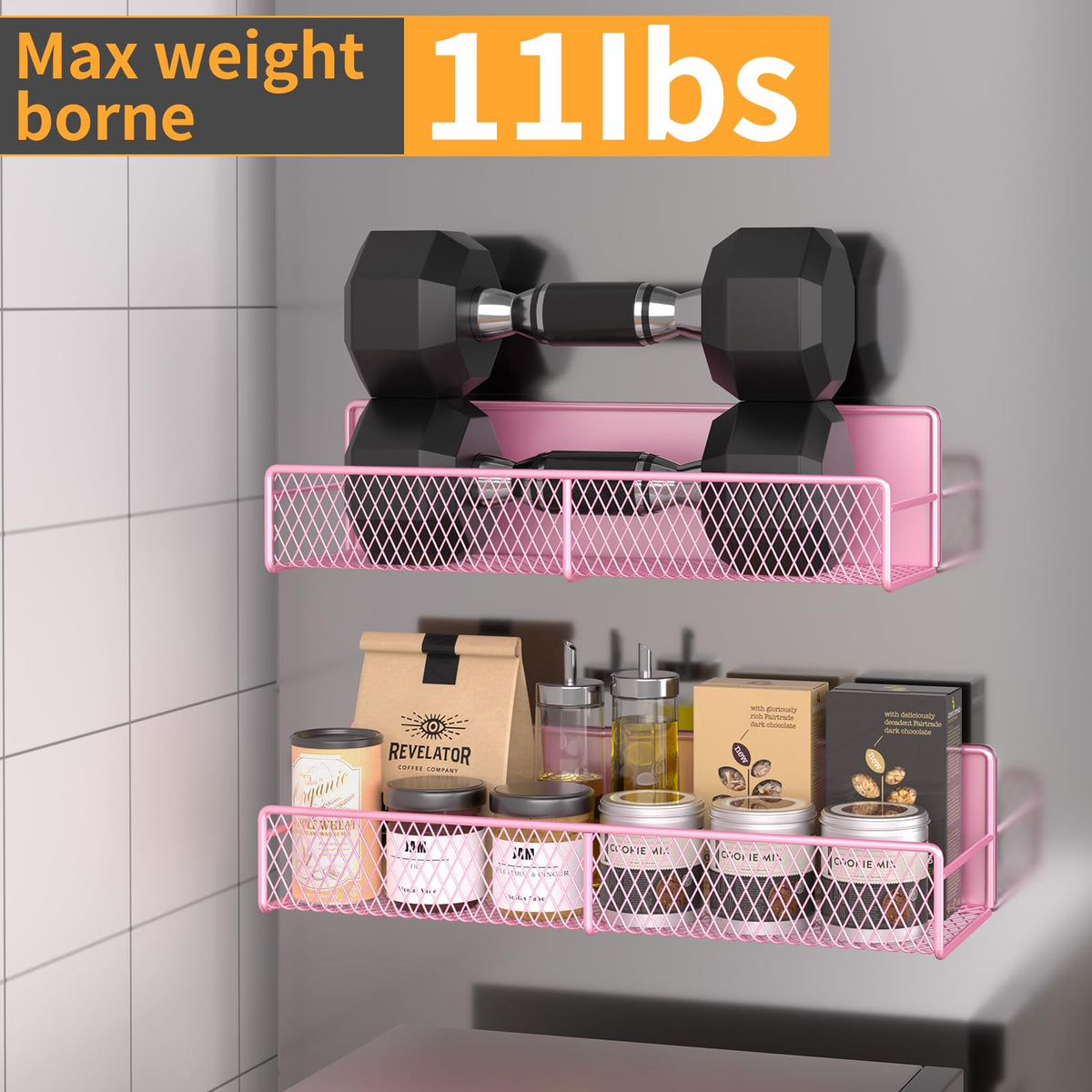 DTUQYX 6 Pack Magnetic Shelves for Washing Machine, Magnetic Spice Rack Organizer for Refrigerator