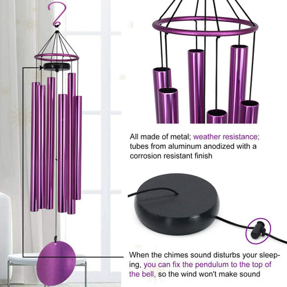 Memorial Wind Chimes Outdoor Large Deep Tone,36 Inch Wind Chimes Unique Tuned Relaxing Soothing
