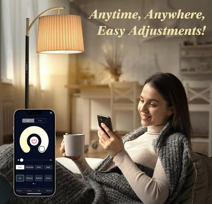 Floor Lamp, LED Floor Lamp with APP & Remote & Touch Control, Stepless Color Temperatures and
