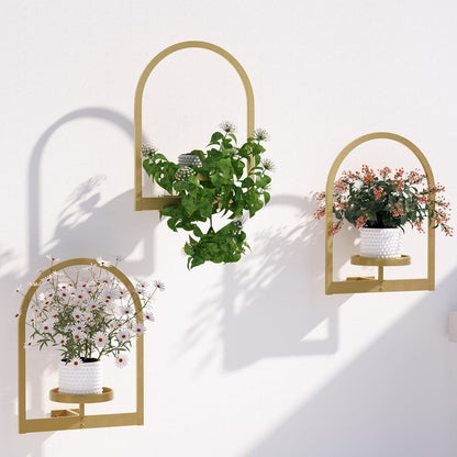 Wall Plant Holder, Wall Planter for Indoor Plants, Window Plant shelves for Multiple Plants Indoor