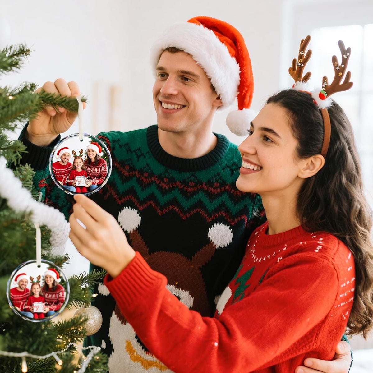 Personalized Christmas Ornaments with Photo - Custom Picture Text Ornament for Christmas 2025