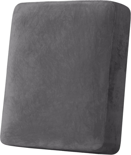 H.VERSAILTEX Velvet Stretch Couch Cushion Cover Plush Cushion Slipcover for Chair Cushion Furniture