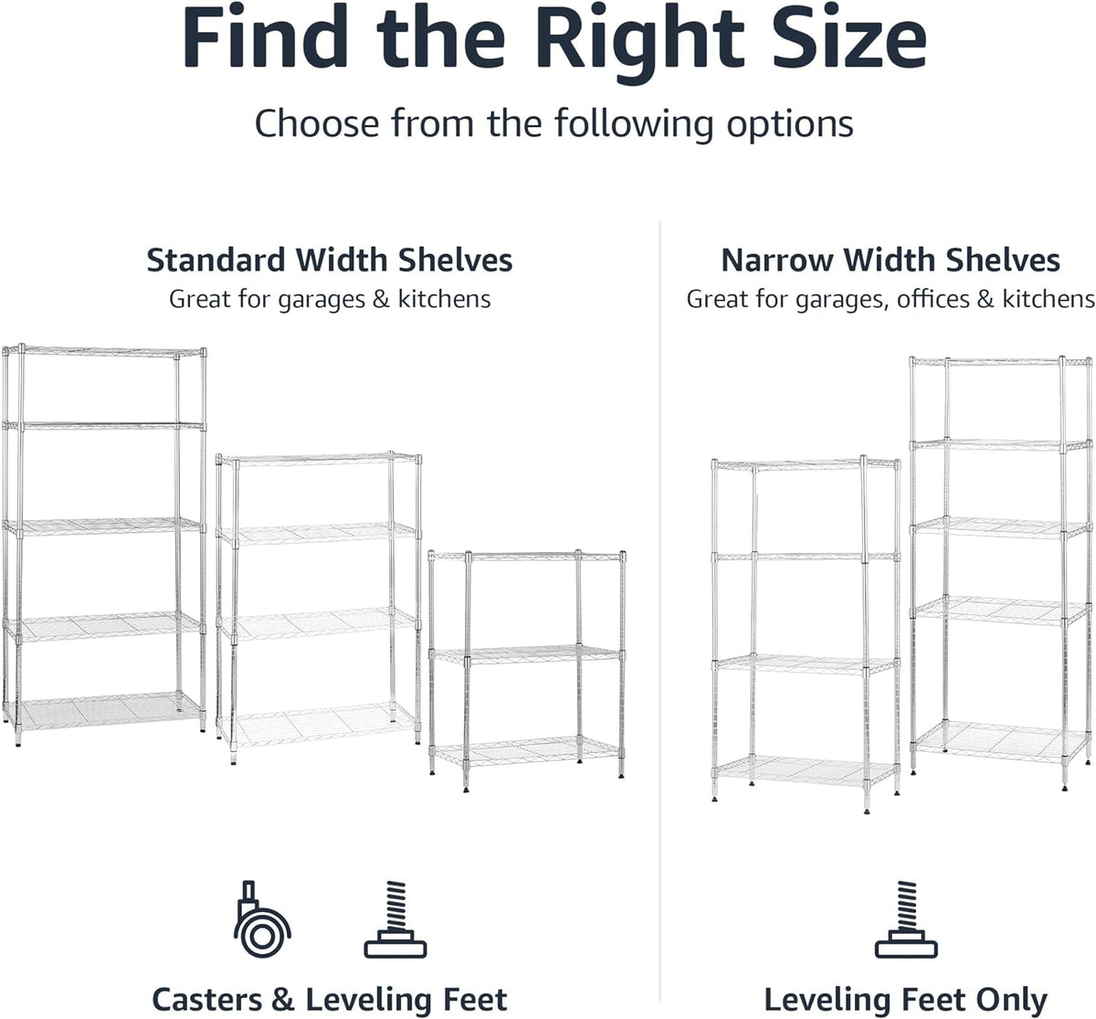 Amazon Basics 4-Shelf Adjustable, Storage Shelving Unit, (200 Pound Loading Capacity per Shelf)
