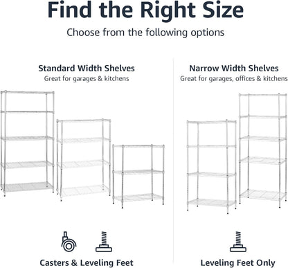 Amazon Basics 5-Shelf Adjustable, Storage Shelving Unit, (200 Pound Loading Capacity per Shelf)