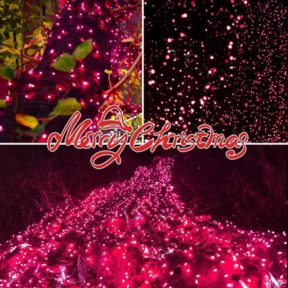 150LIGHTS PINK Extra-Bright With End Connectors Christmas Decorative Lights 9.72m UL Certified Mini
