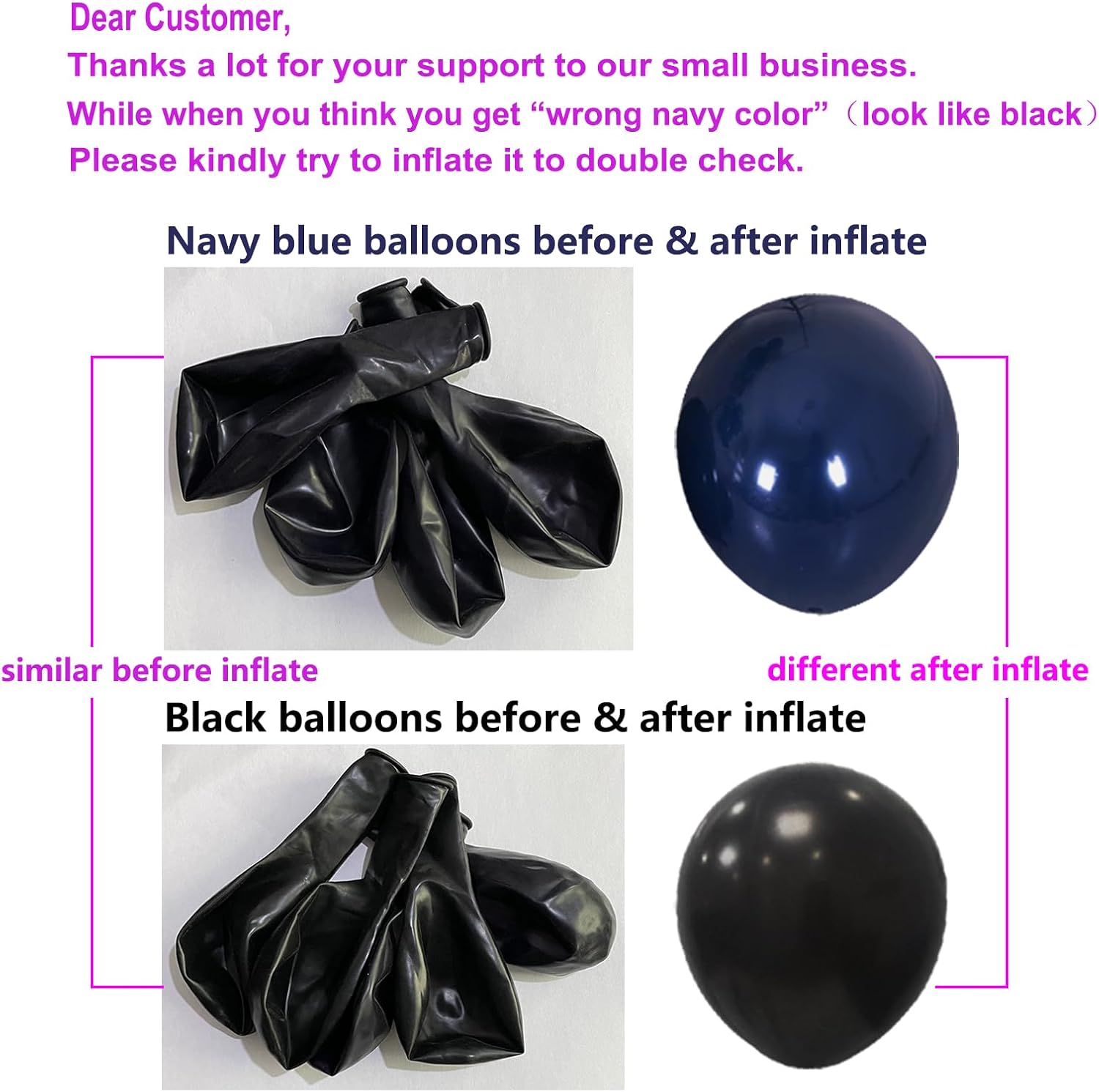 Balloon Stand with Silver and Navy Blue Balloons, Centerpiece Table Decorations for Birthday
