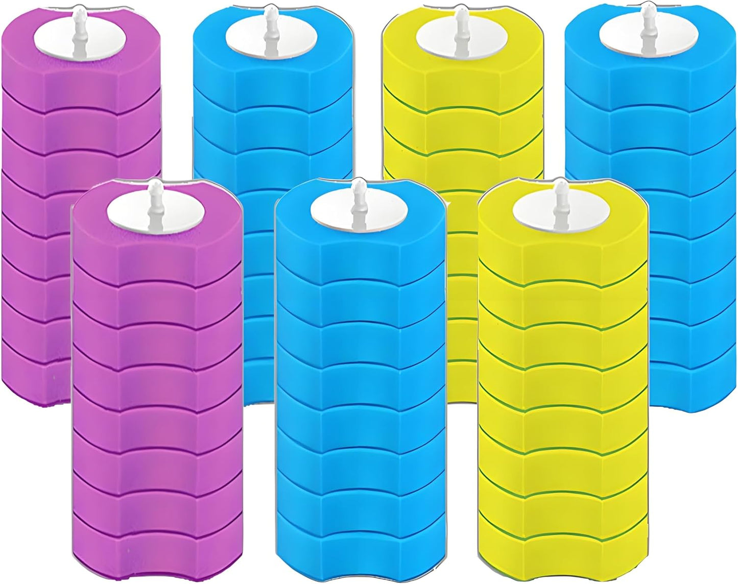 56 Count Toilet Bowl Wand Refills, KIRIKIT Wall-Mounted Disposable Toilet Cleaner Brush Heads for