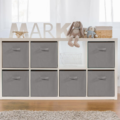 STORAGEIDEAS 11" Fabric Storage Bins, Collapsible Storage Cubes Organizer with Handles, Heavy Duty