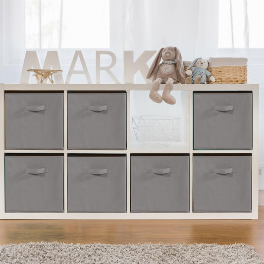 STORAGEIDEAS 11" Fabric Storage Bins, Collapsible Storage Cubes Organizer with Handles, Heavy Duty