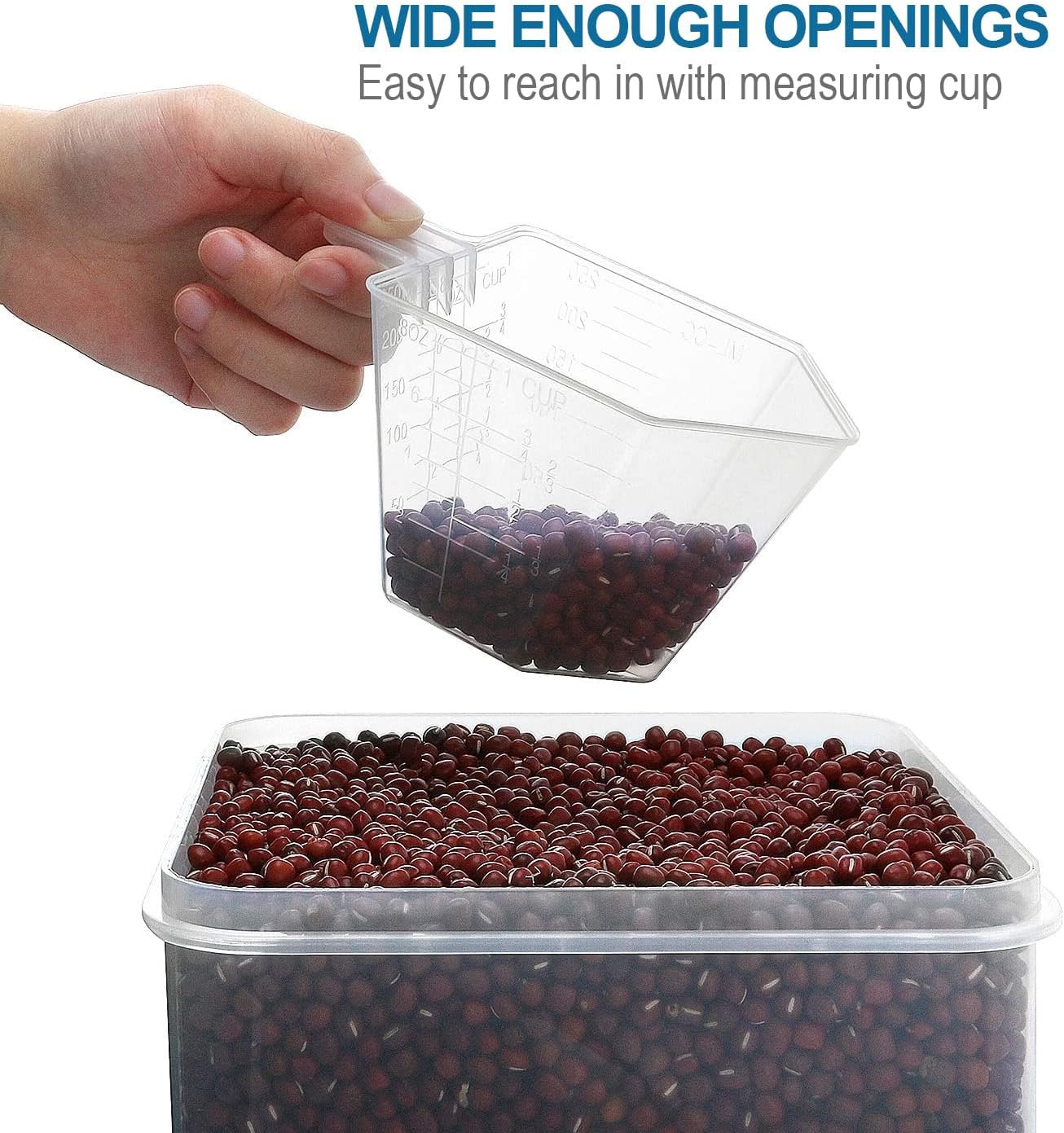 VERONES Large Tall Airtight Food Storage Containers, 10 PACK Plastic Airtight Kitchen & Pantry