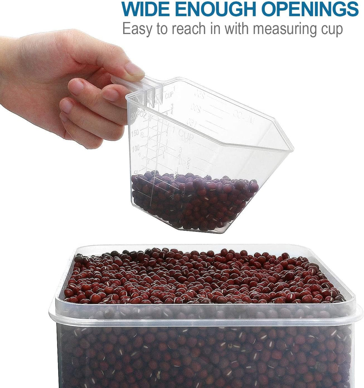 VERONES Large Tall Airtight Food Storage Containers, 10 PACK Plastic Airtight Kitchen & Pantry