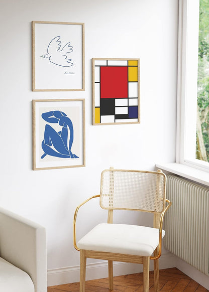 HAUS AND HUES Beige Wood Picture Frames 18 x 24 - Set of 3 Poster Frames 18 x 24, Wooden Picture