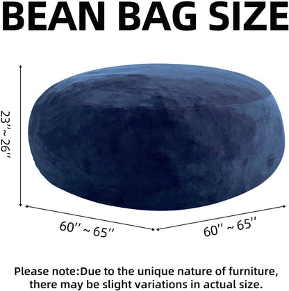 Bean Bag Chair 5Ft, Memory Foam Filled, Large Beanbag Chairs for Adults and Teens, Soft Sofa with