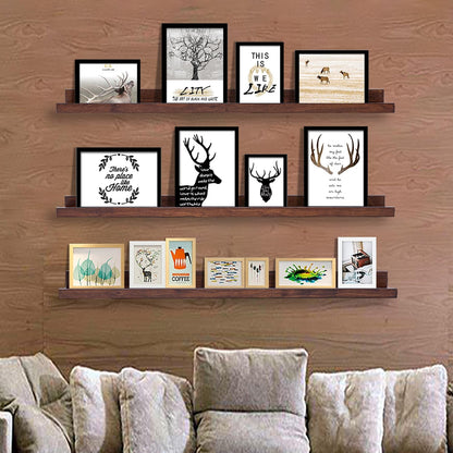 AZSKY Floating Shelves Wall Mount Deep Walnut for Wall Storage 36 Inch Rustic Picture Photo Ledge