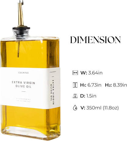 Premium Glass Olive Oil Dispenser Bottle 350ml | Cooking Oil and Vinegar Dispenser | Oil Dispenser