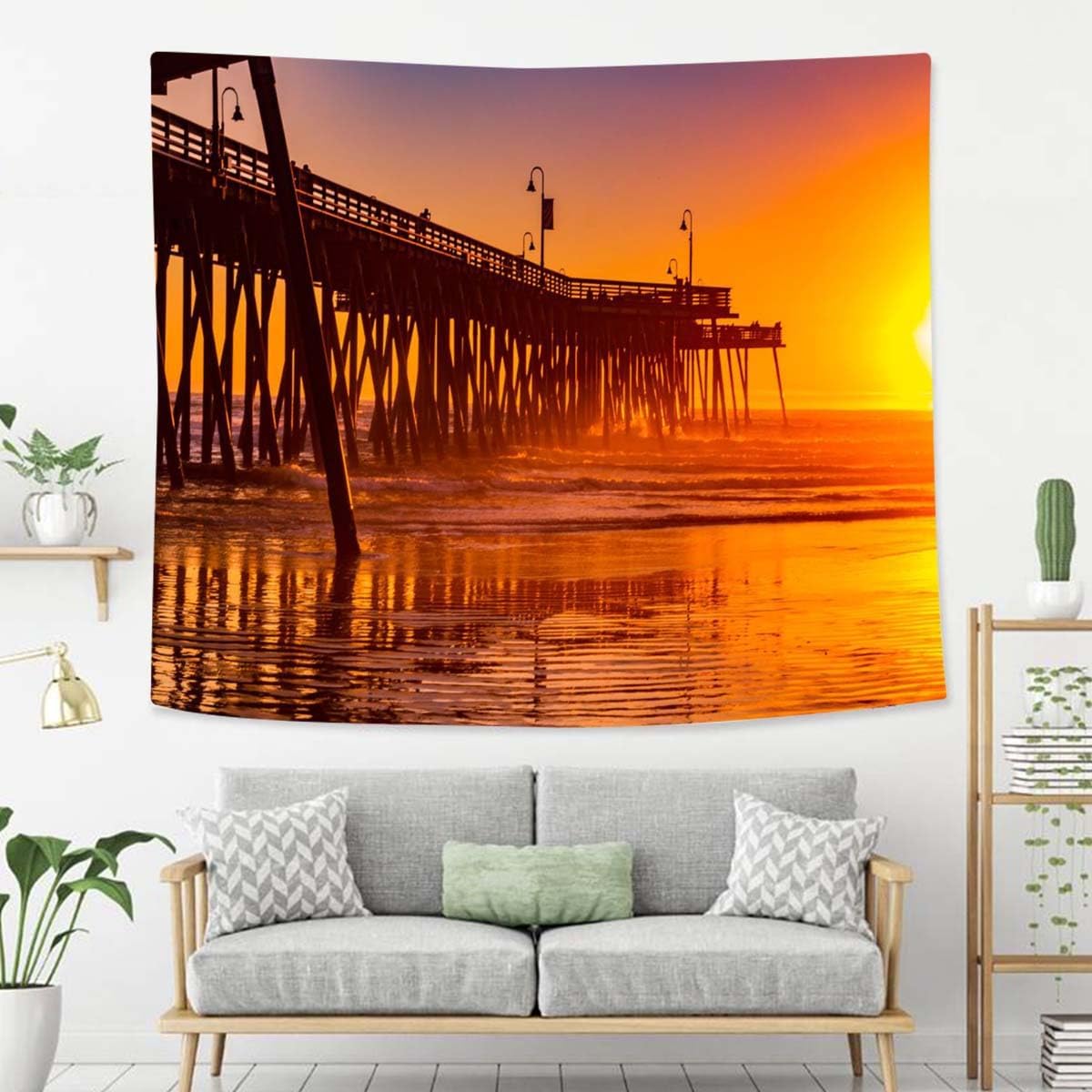 Sunset Tapestry For Bedroom Sunset Beach Colors Tapestries Wall Hanging For Living Room Dorm Office