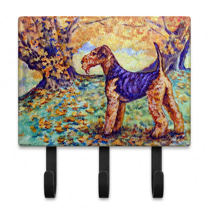 Caroline's Treasures 7343TH68 Autumn Airedale Terrier Leash or Key Holder, Wall Hooks, Key Hooks