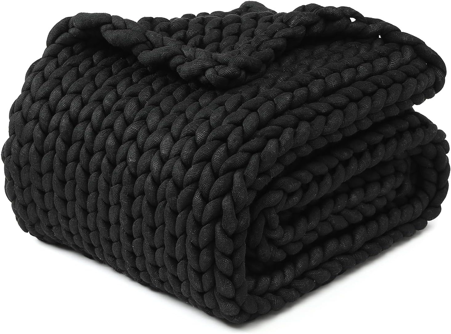 YnM Chunky Throw Blanket, Medium-Weight, Hand Knitted, Skin Friendly, Ventilated and Breathable