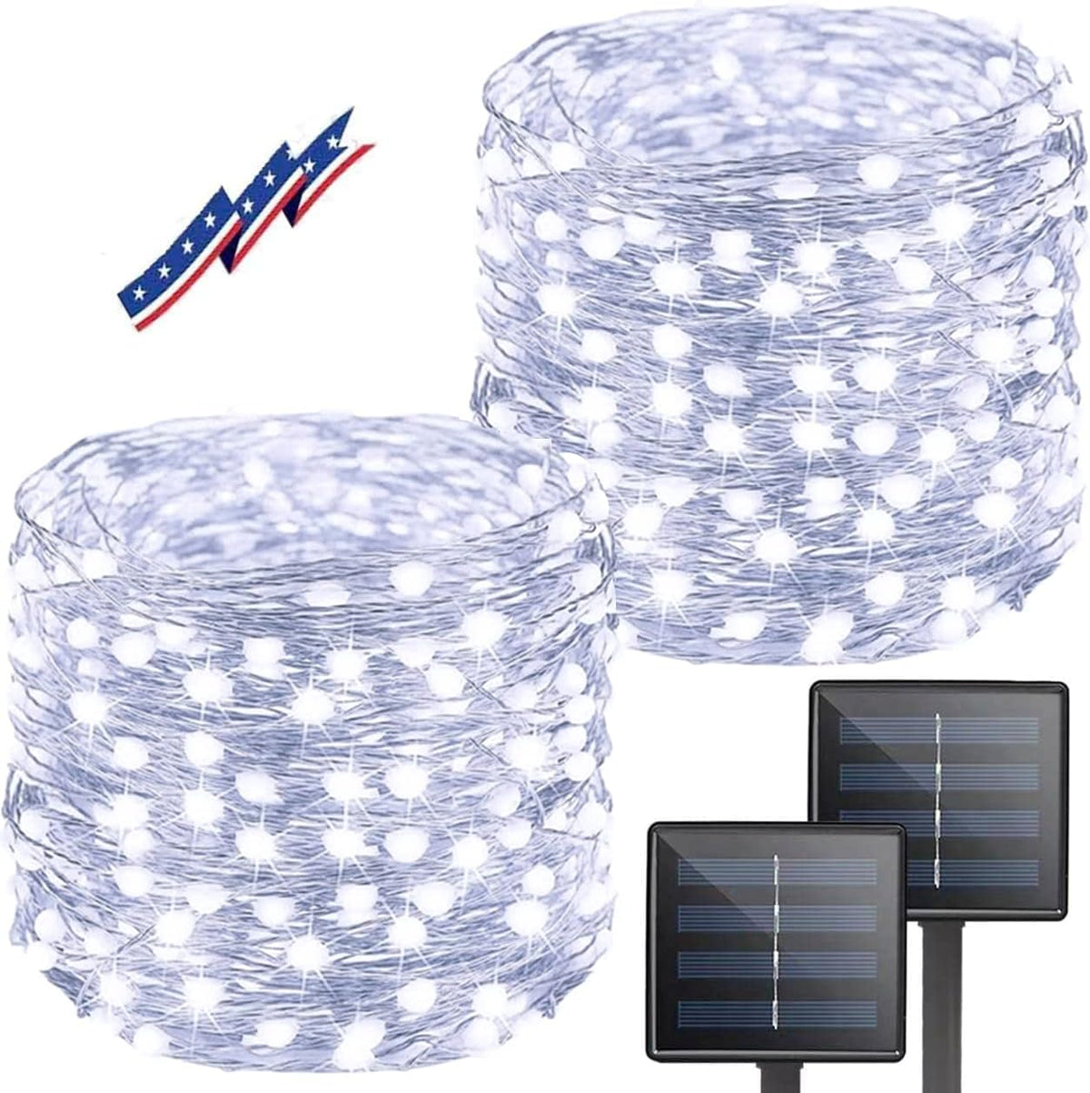 Solar String Lights Outdoor, Upgraded 2-Pack 80FT 200 LED Solar Twinkle Light for Outside