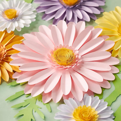 3D Paper Flowers Decorations for Wall, Large Daisy Paper Flowers for Bulletin Board, Wedding, Baby