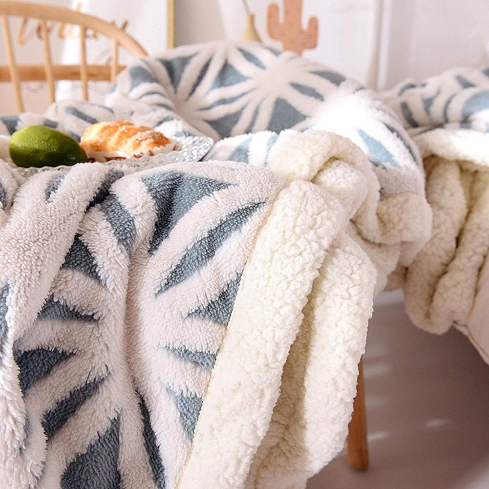 UKELER Navy Blue Flannel Sherpa Throw 60'' x 50'' New Blanket Ultra Plush Lightweight Throw Blanket