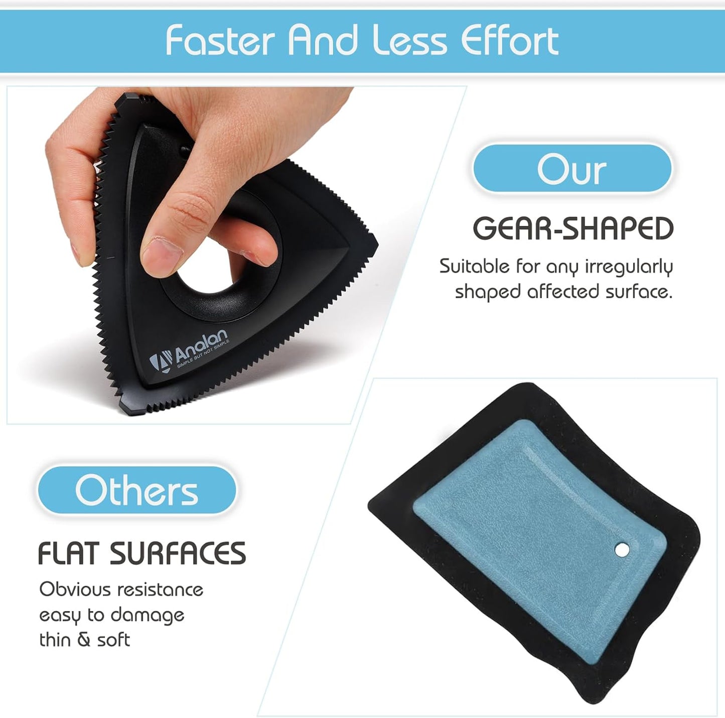 Analan Mini Pet Hair Remover for Car Detailing Supplies, Carpet Dog Hair Remover for Car Interior