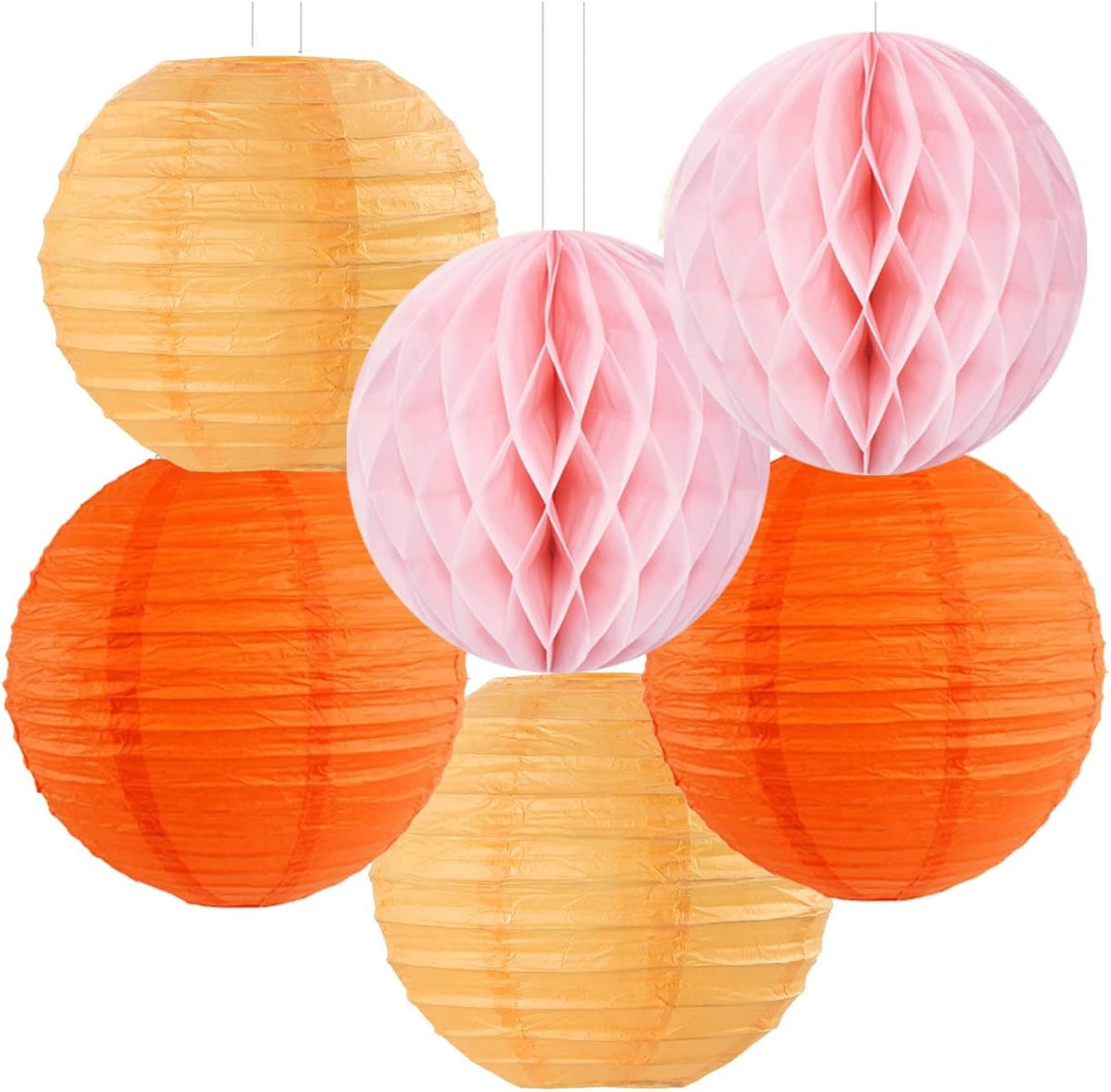 Pink-Orange Groovy-Thanksgiving Engagement Party-Decorations - 14pcs Fall Autumn Harvest Paper