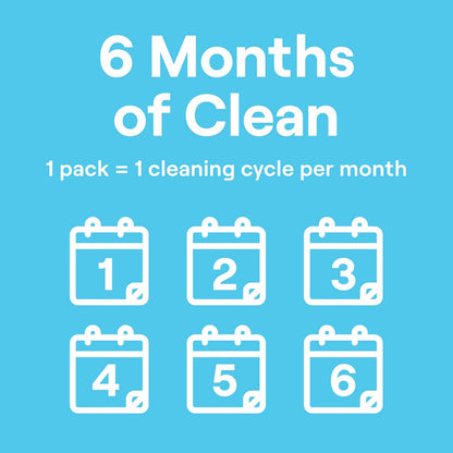 Seventh Generation Washing Machine Cleaner 6 Count Free & Clear Targets Odor-Causing Residue