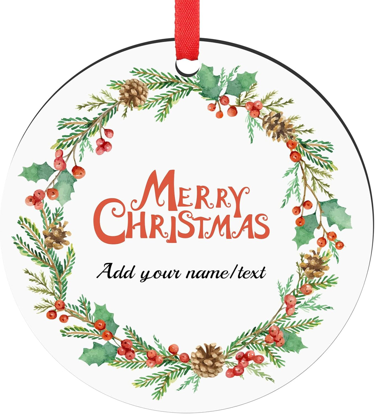 Personalized Christmas Ornaments 2025 Wood Custom Photo Picture Text Christmas Ornament