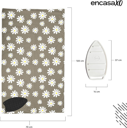 Encasa XO Ironing Mat/Pad (Large 48"x28") with 3mm Padding & Silicone Iron Rest for Steam Pressing