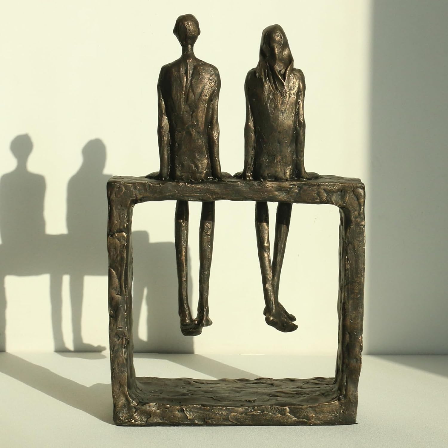 Lukitas Abstract Couple Statue Home Decor - Handcrafted Decorative Ornament for Living Room Office