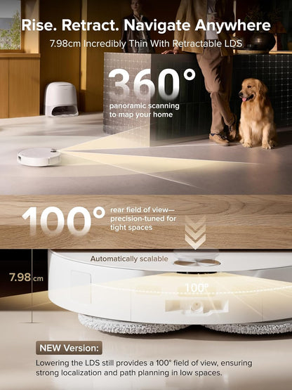 roborock Qrevo CurvX Robot Vacuum and Mop, 22,000Pa Suction, 3.14’’ Ultra Slim, Dual Anti-Tangle