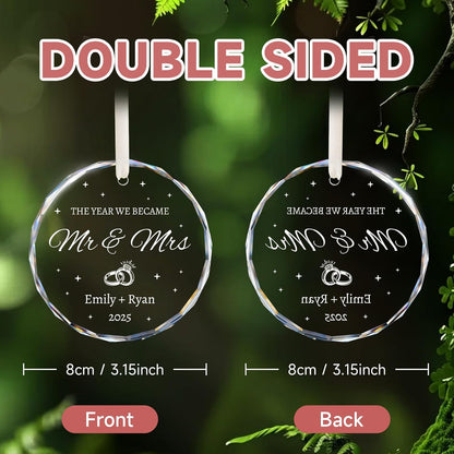 Wedding Gifts for Couples 2025 - Mr and Mrs Ornament 2025 - Bridal Shower Gifts for Bride