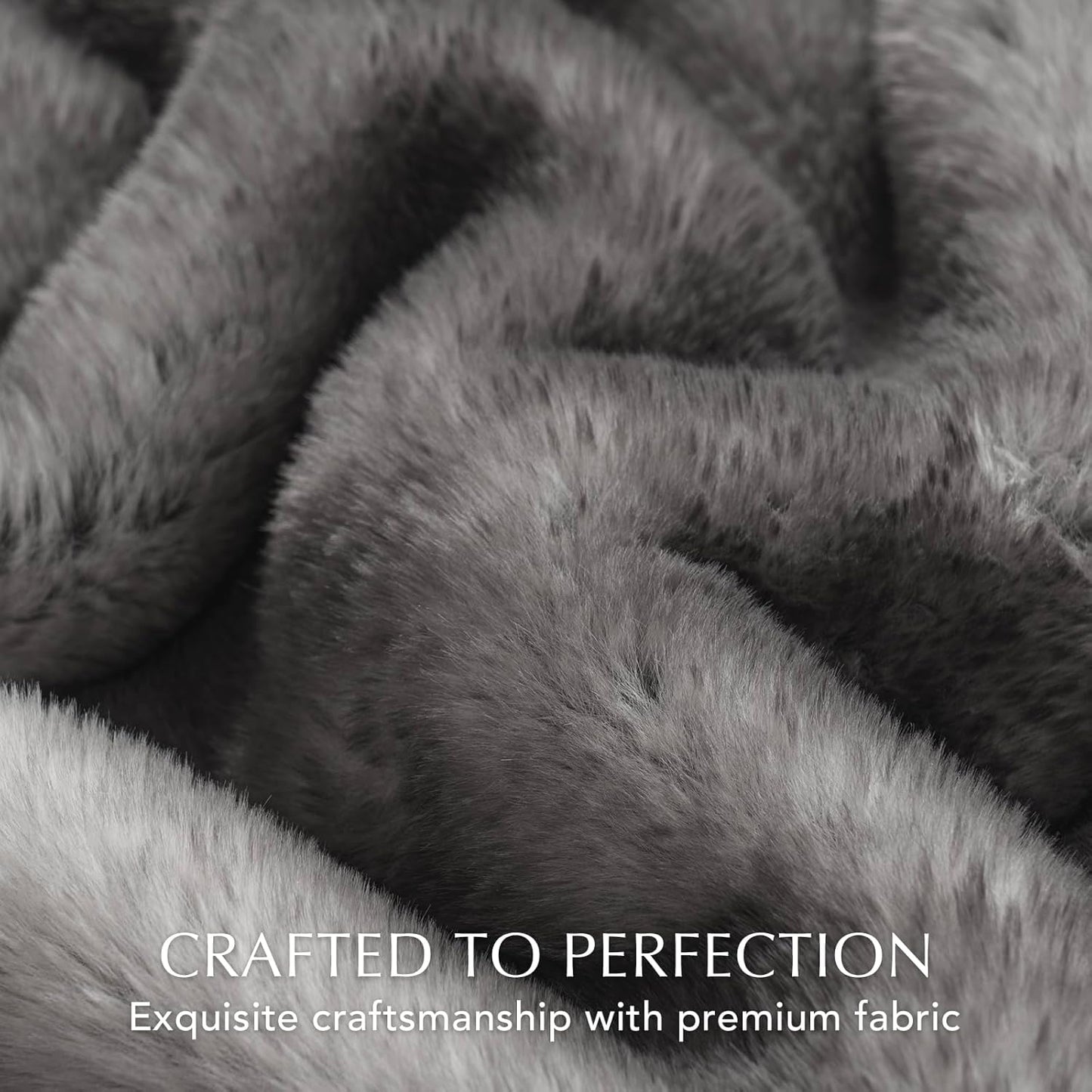 Ultra Soft Luxury Fluffy Mink Faux Fur Throw Blanket, Thick Warm Fall Winter Blankets for Bed