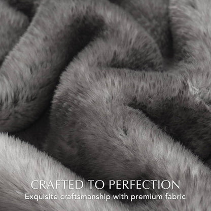 Ultra Soft Luxury Fluffy Mink Faux Fur Throw Blanket, Thick Warm Fall Winter Blankets for Bed