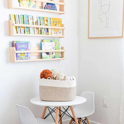 OrganiHaus Woven Storage Baskets for Organizing, Cotton Rope Organizer Bins for Shelves, Closet &